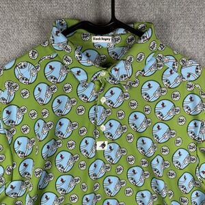 Black Bogey Polo Shirt Men's Size Large Performance Golf Polo Shirt Golfball